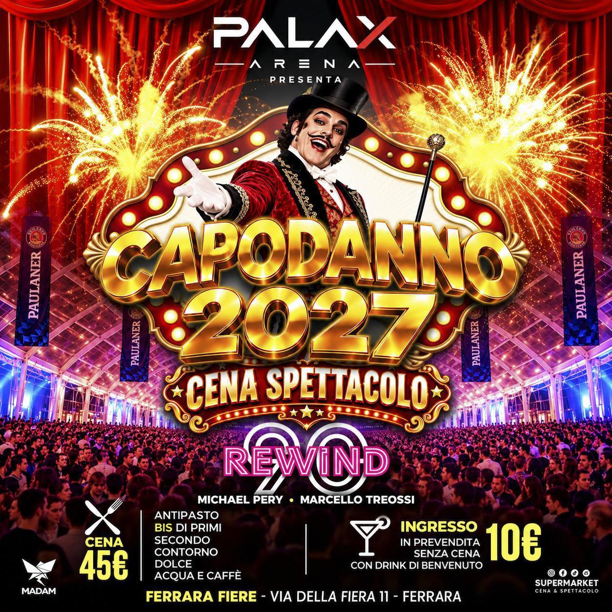 Capodanno 2027 – Caparra Gran Cenone + Rewind 90