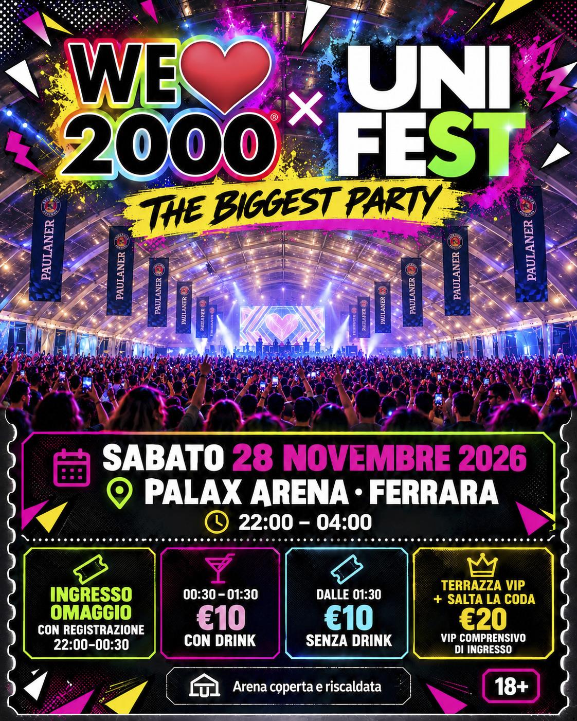 Locandina WE LOVE 2000 × UNIFEST